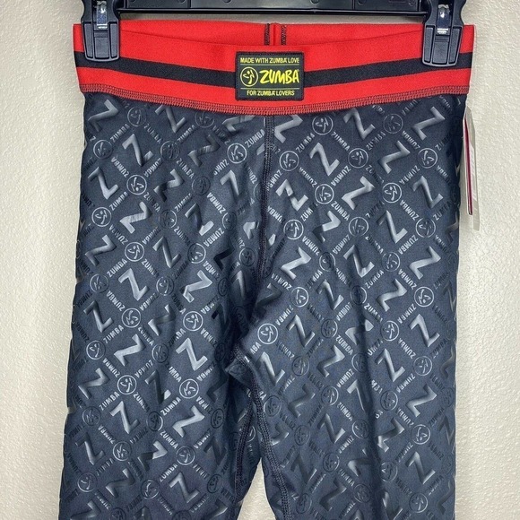 Zumba Black Next Level Long Compression Leggings XS NWT - Picture 3 of 8